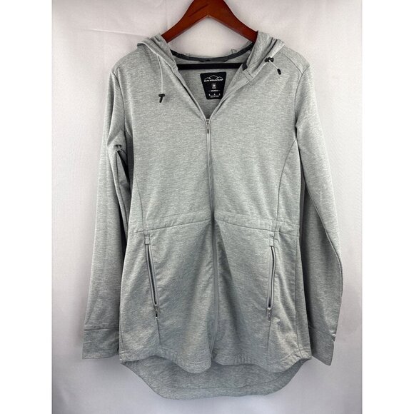 Sun Mountain Womens Thermal Hooded Jacket Small Gray Polyester Blend - Picture 2 of 7